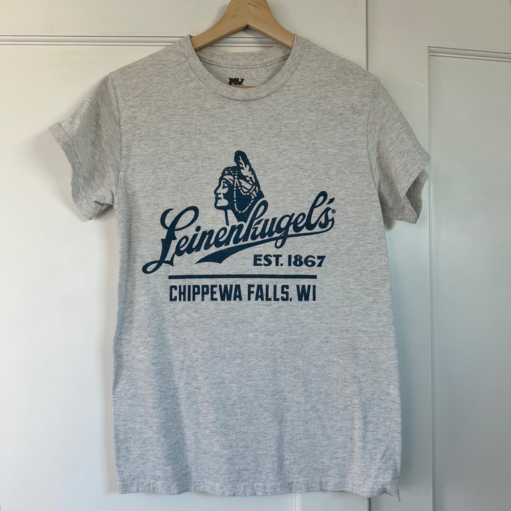 MV Sport Leinenkugels Brewing‎ Co Graphic T-Shirt Heather Gray Womens Small